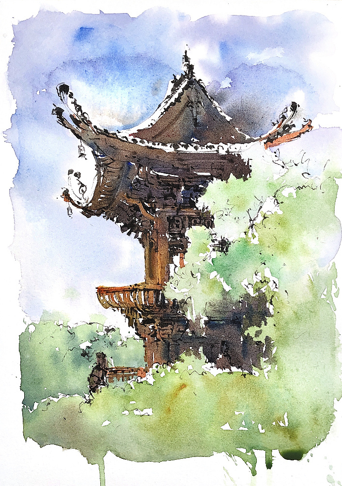 画夹的正确使用方法写生,背着画夹出去写生