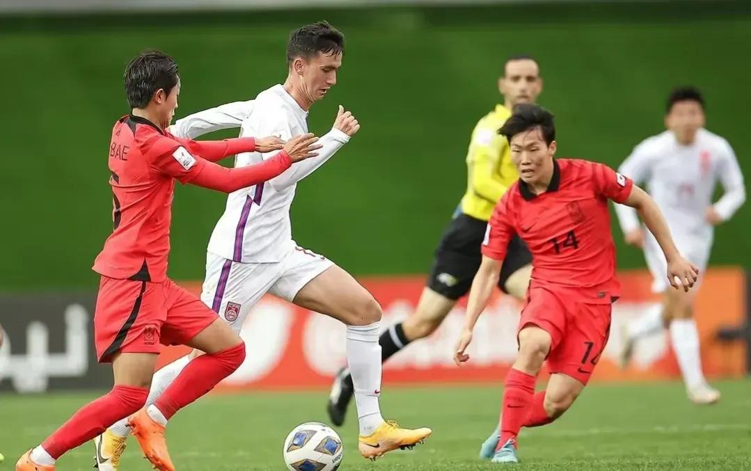 中国国青0-3韩国国青,1:4不敌韩国国青出场名单