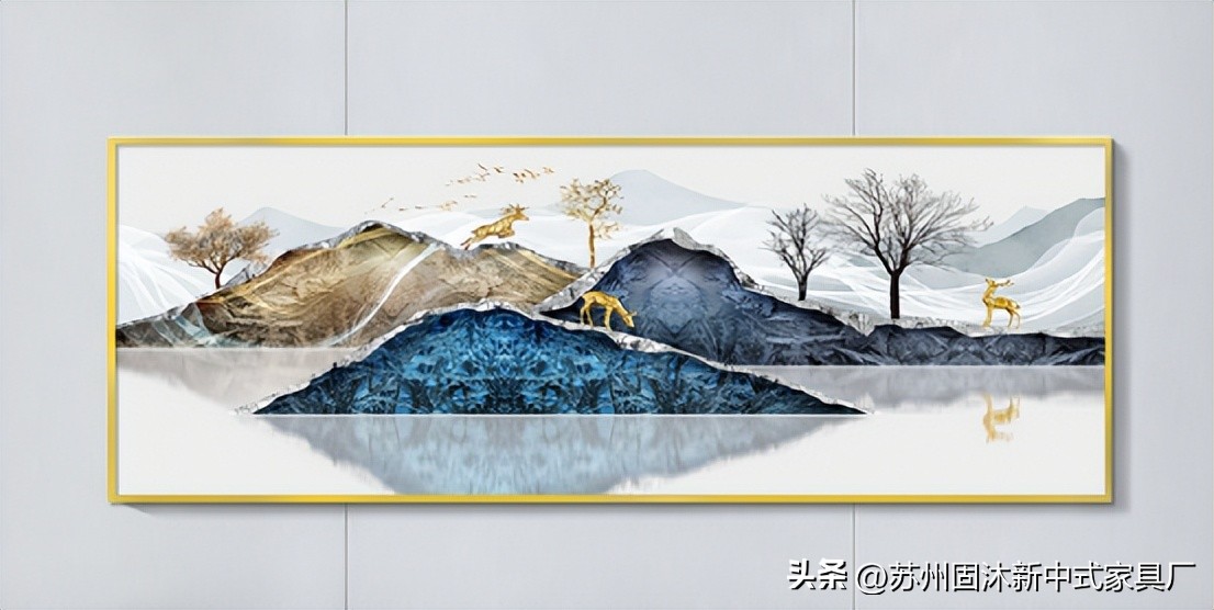 原木家具新中式空间,小户型全套原木家具风格