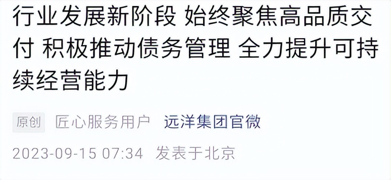远洋集团债务重组周期,远洋集团20亿债券最新消息