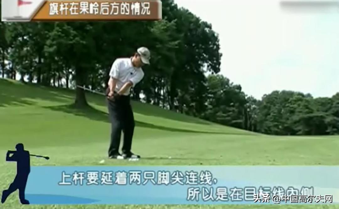 旗杆在果岭后方的劈起球（5）全昱休的劈起球课程