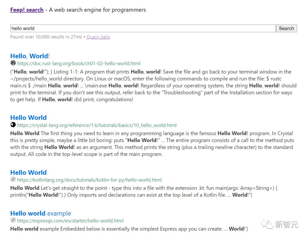 Feep!search：一款面向程序员的搜索引擎，收录信息超2900万页