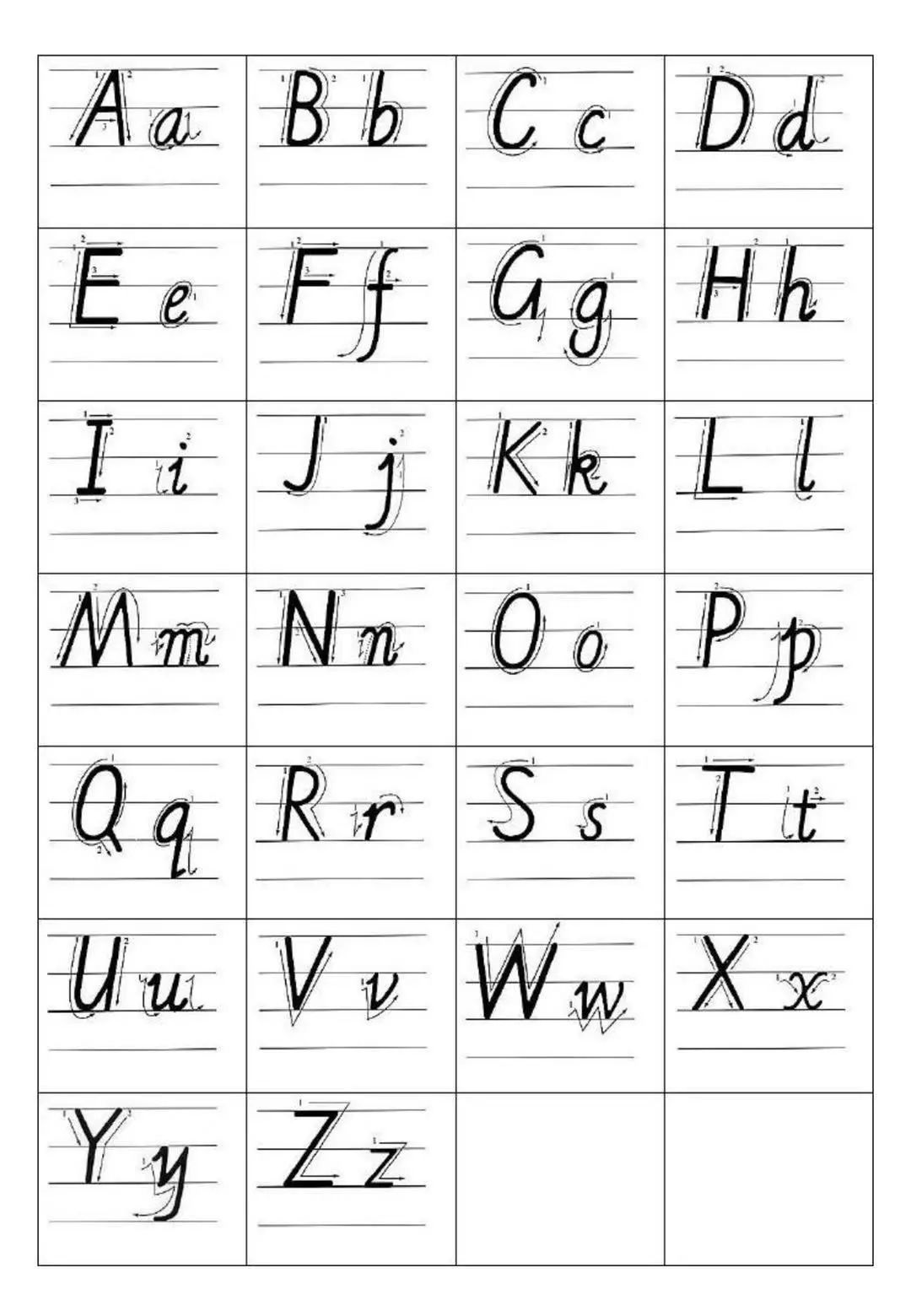 正确字母书写教程,字母书写方法
