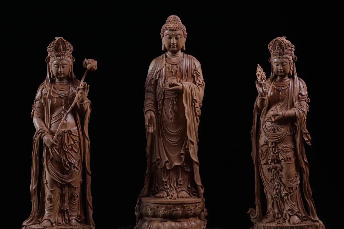 西方三圣佛像,西方三圣佛像挂画