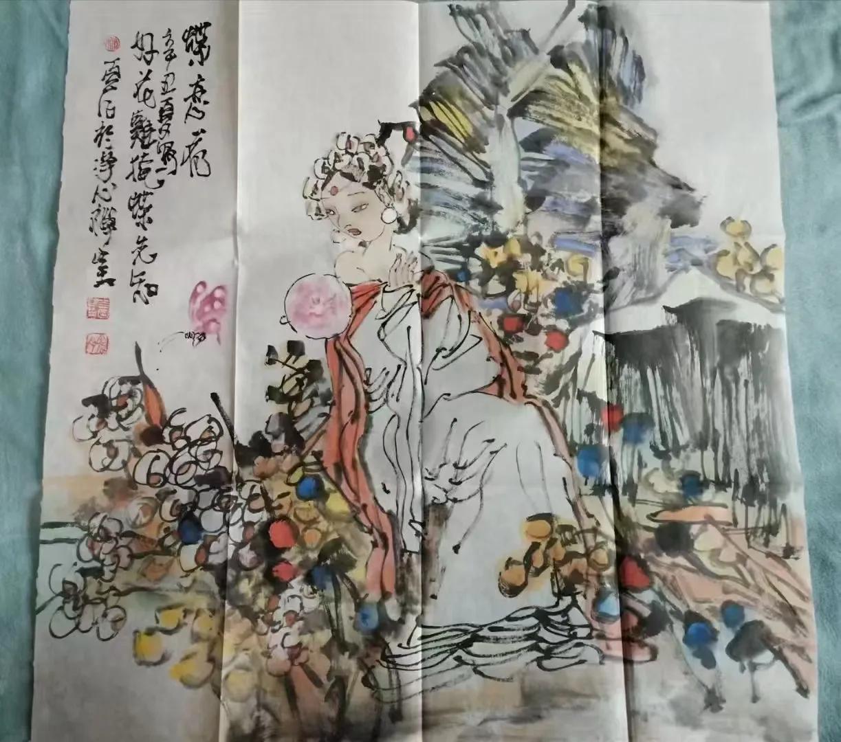 霍春阳牡丹作品,霍春阳金箔牡丹