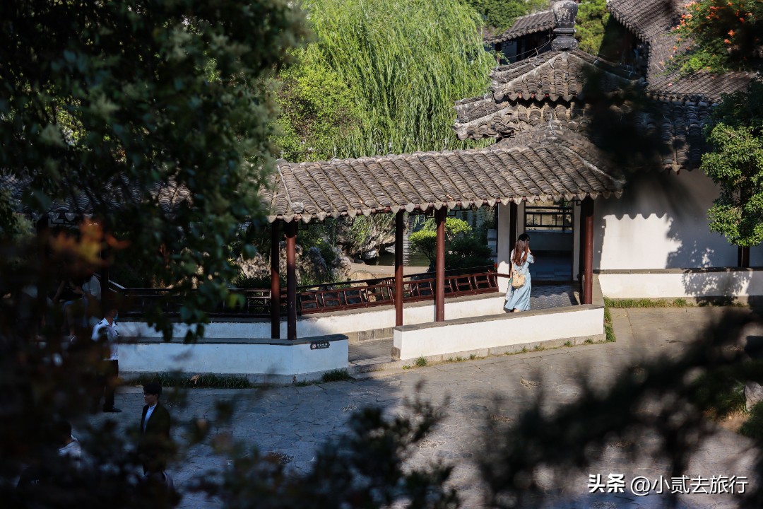 南京瞻园汉服摄影,南京瞻园园林山水布局