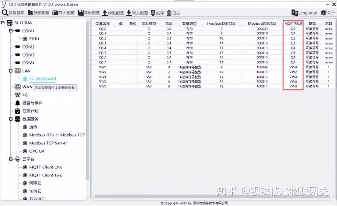工业网关BL110实现西门子S7-1200PLC接入华为云平台