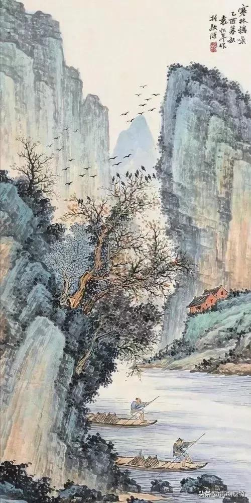 集名家精品山水画70幅欣赏,陈学良山水画精品欣赏40幅