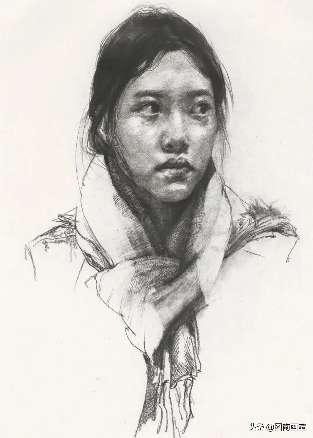 中国美术学院素描头像高分作品,全国素描高分作品