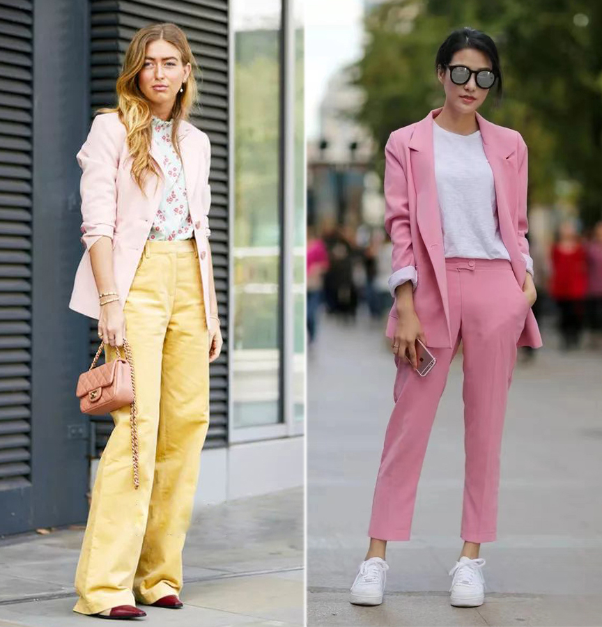 搭配参考春夏彩色系穿搭,一波超级温柔的粉色系穿搭分享