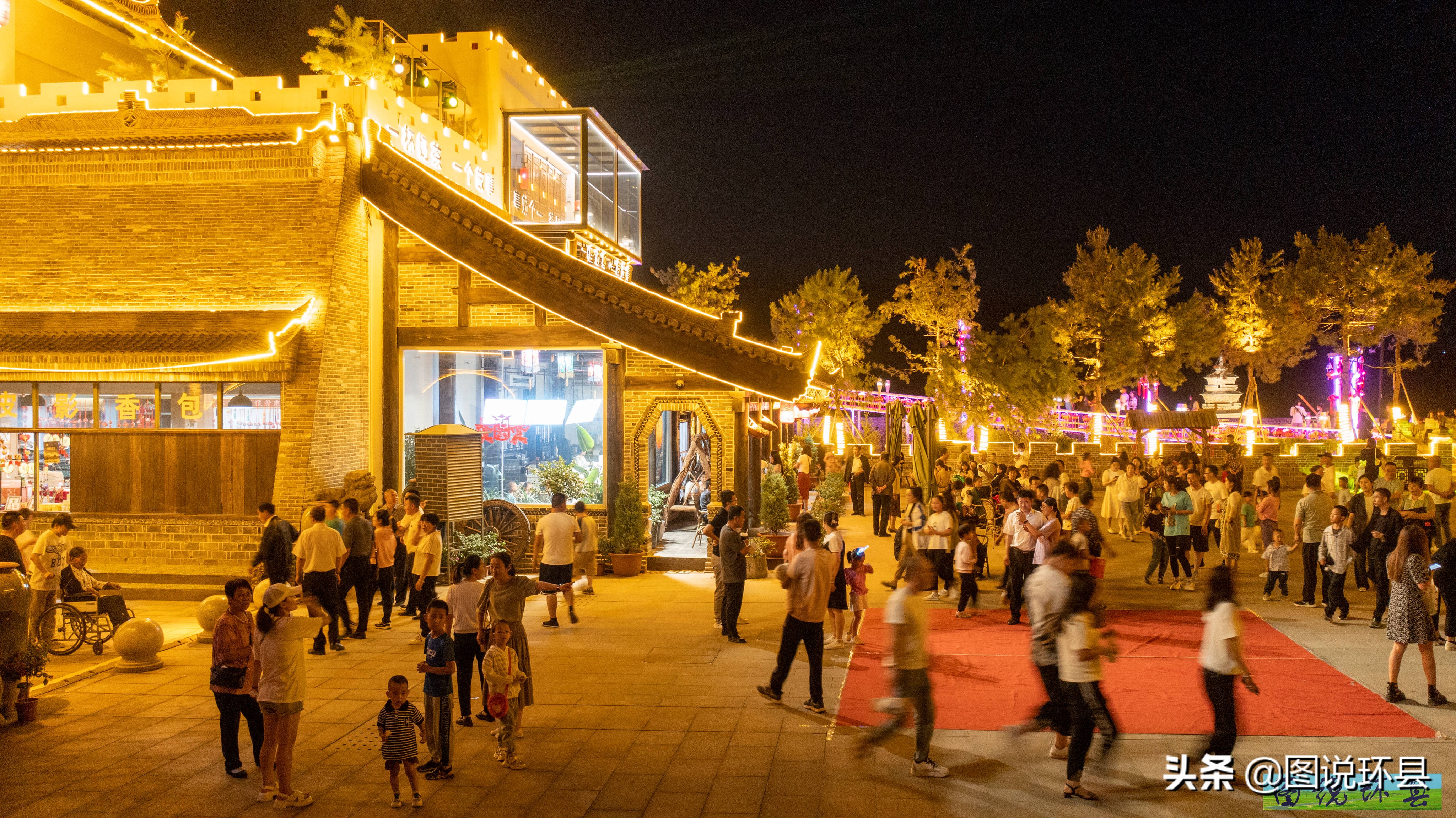 甘肃环县县城全貌航拍,甘肃环县夜景