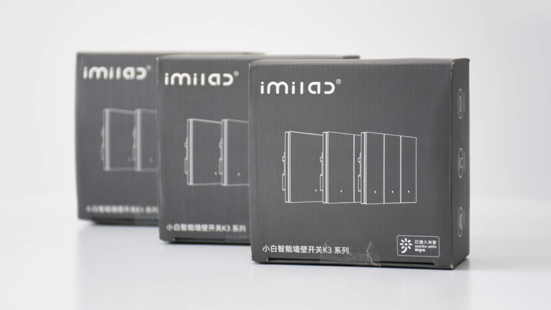 创米小白智能墙壁开关,小白智能墙壁开关k3