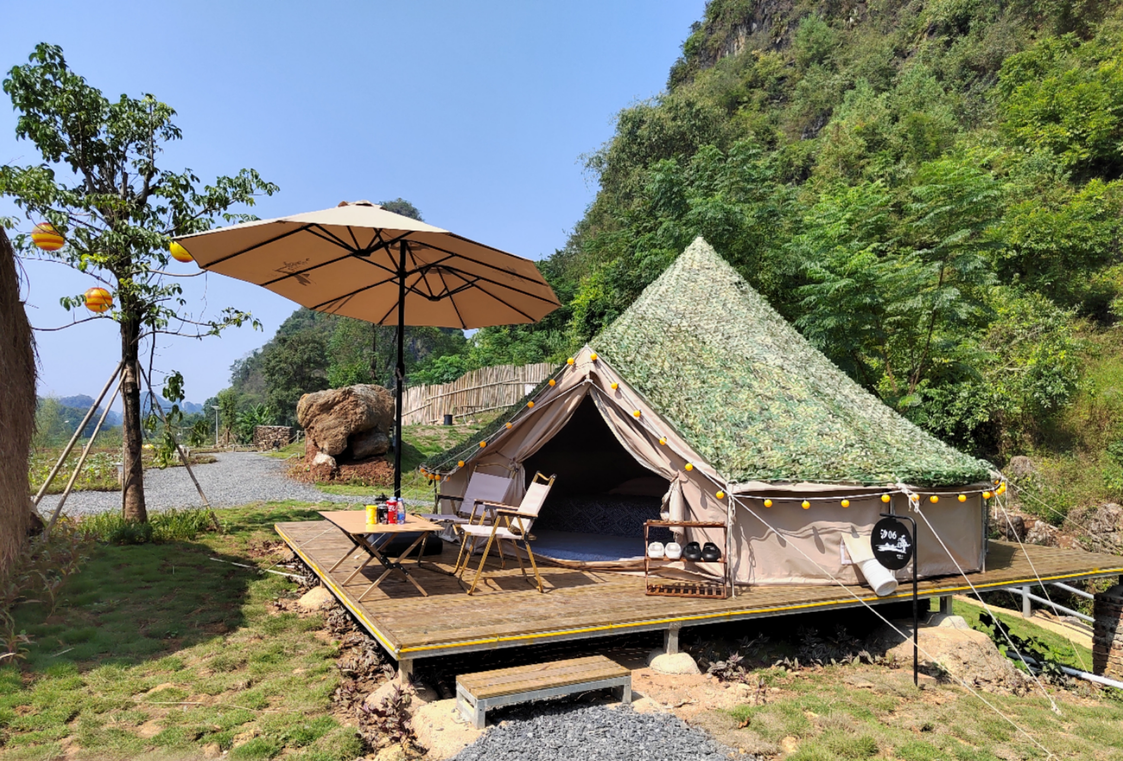 清远英德峰林晓镇精品露营地,清远英德湖畔野奢露营