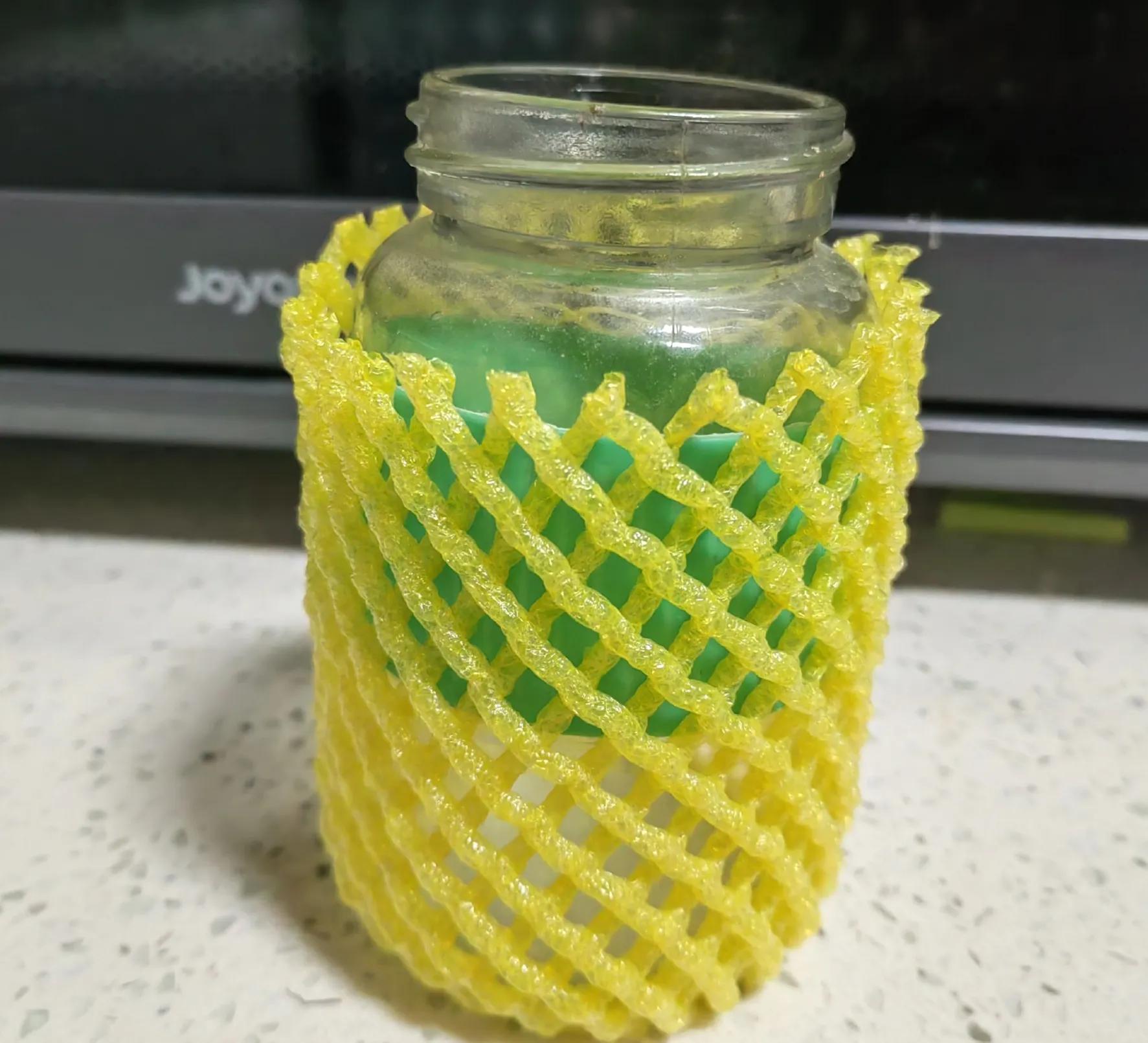 水果网套100种做法不用双面胶,水果外边的网套有啥妙用