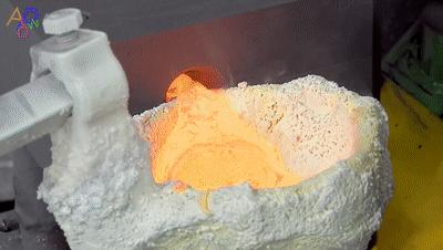 原来这就是砂型铸造,多动图展示水龙头制造过程