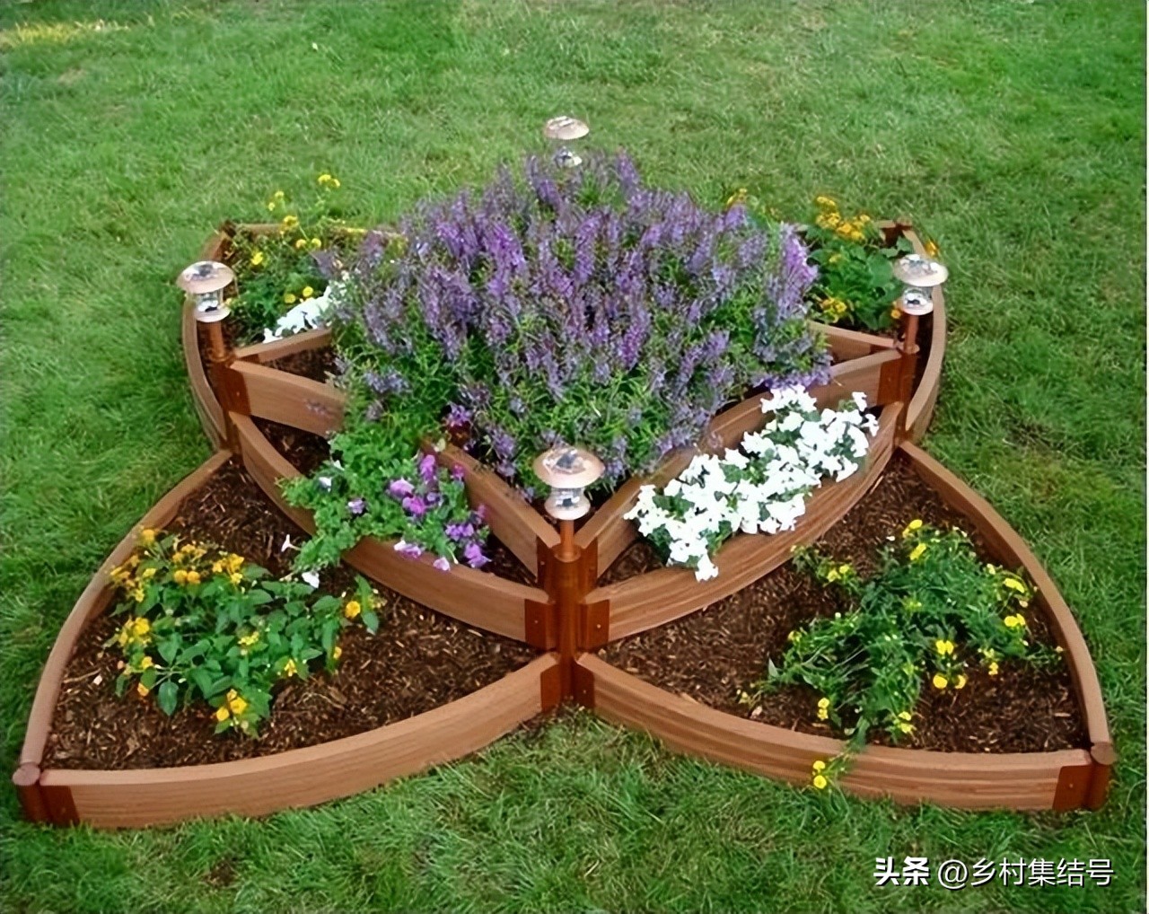 别墅庭院创意藤床,农村新型庭院花园设计图