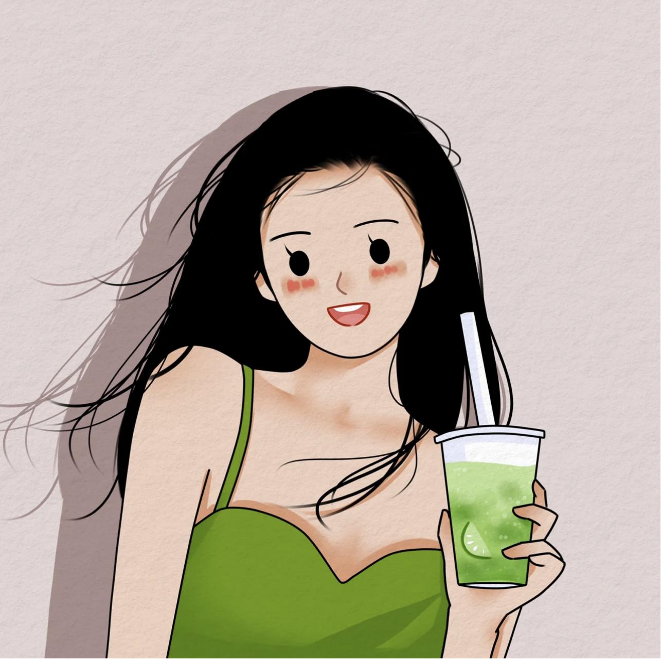 闺蜜头像一人一半两张漫画可爱,闺蜜头像真人仙气高颜值高马尾