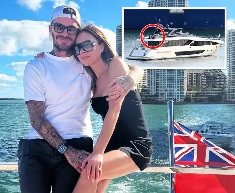 贝克汉姆一家出游被*拍偷**，贝嫂穿吊带裙身材傲人，小贝目不转睛