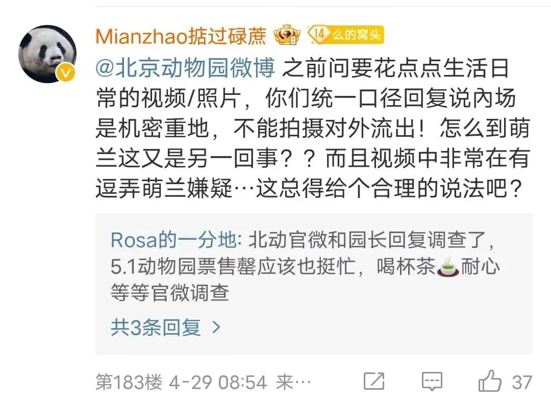 大熊猫萌兰内场违规被爆？