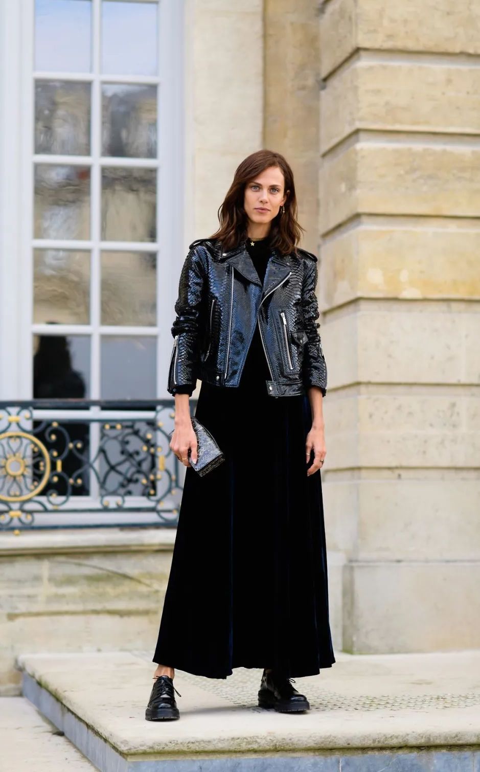 洋气气质皮夹克,皮夹克穿出高级风