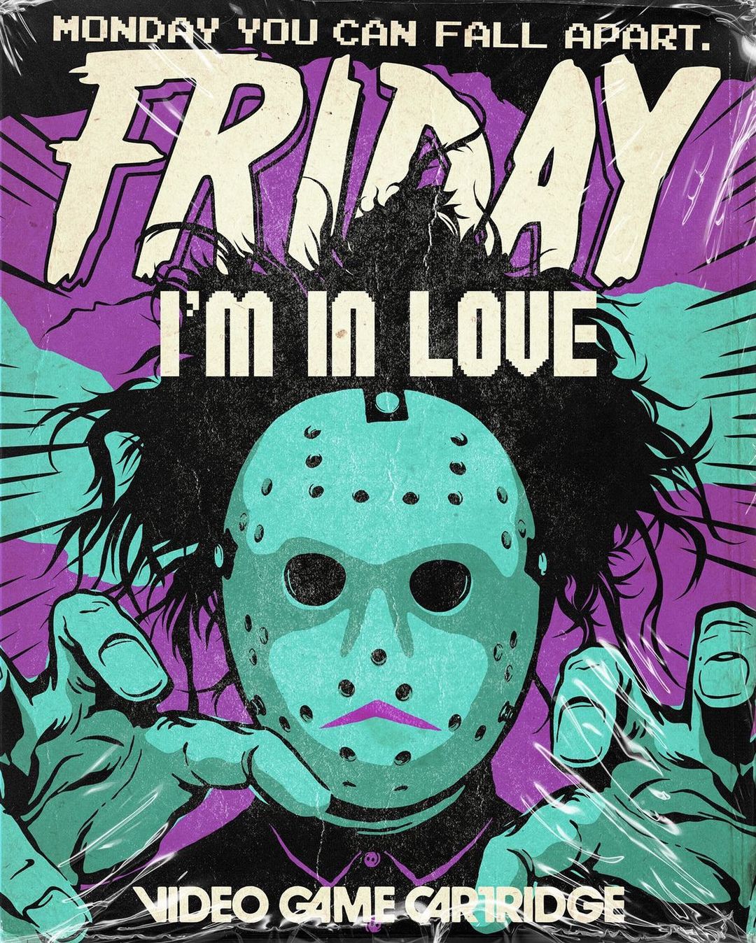 插画氛围感人物构图,复古美式波普插画