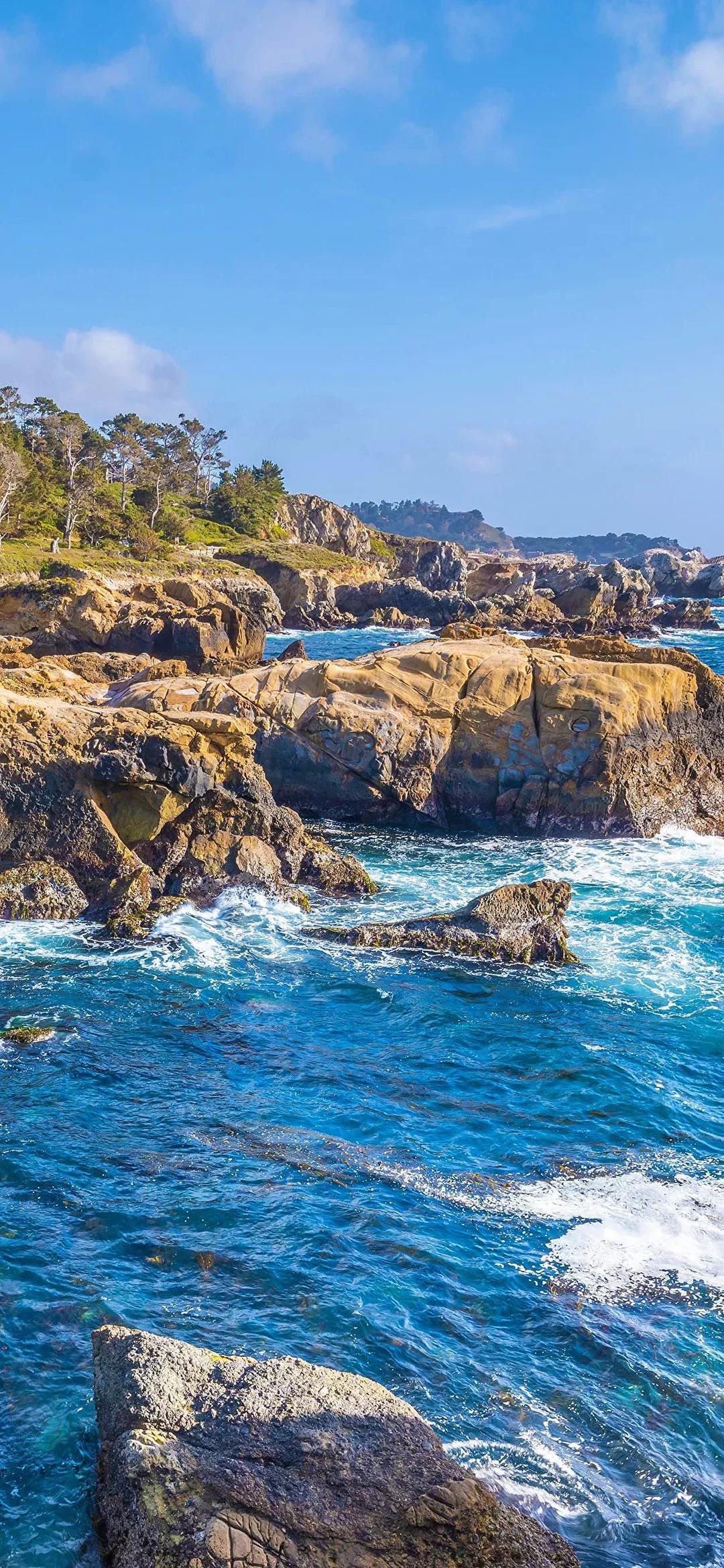 大海壁纸｜大海边，守候朝霞，聆听海浪的乐章