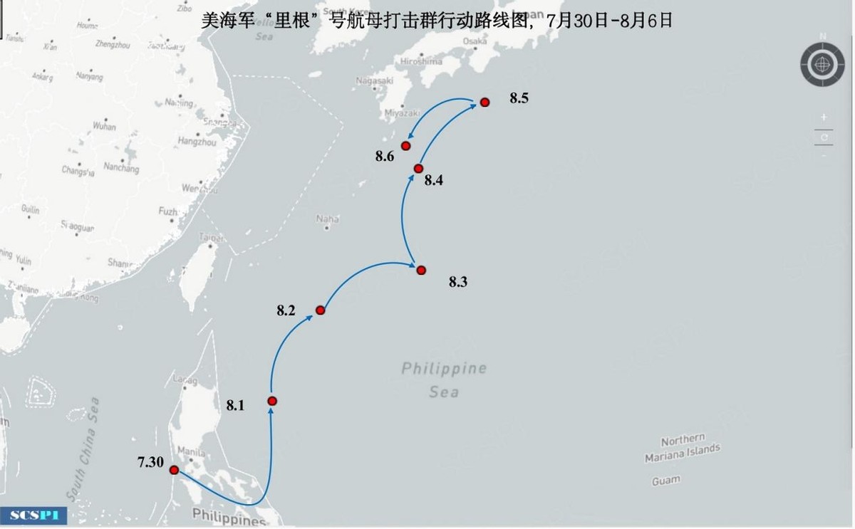 美国航母逼近黄海如何应对,美国航母最新动向位置