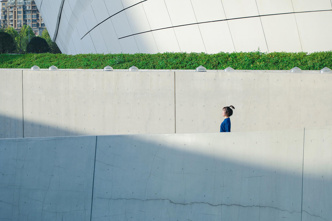 长沙梅溪湖文化艺术中心俯瞰,实拍长沙梅溪湖国际文化艺术中心