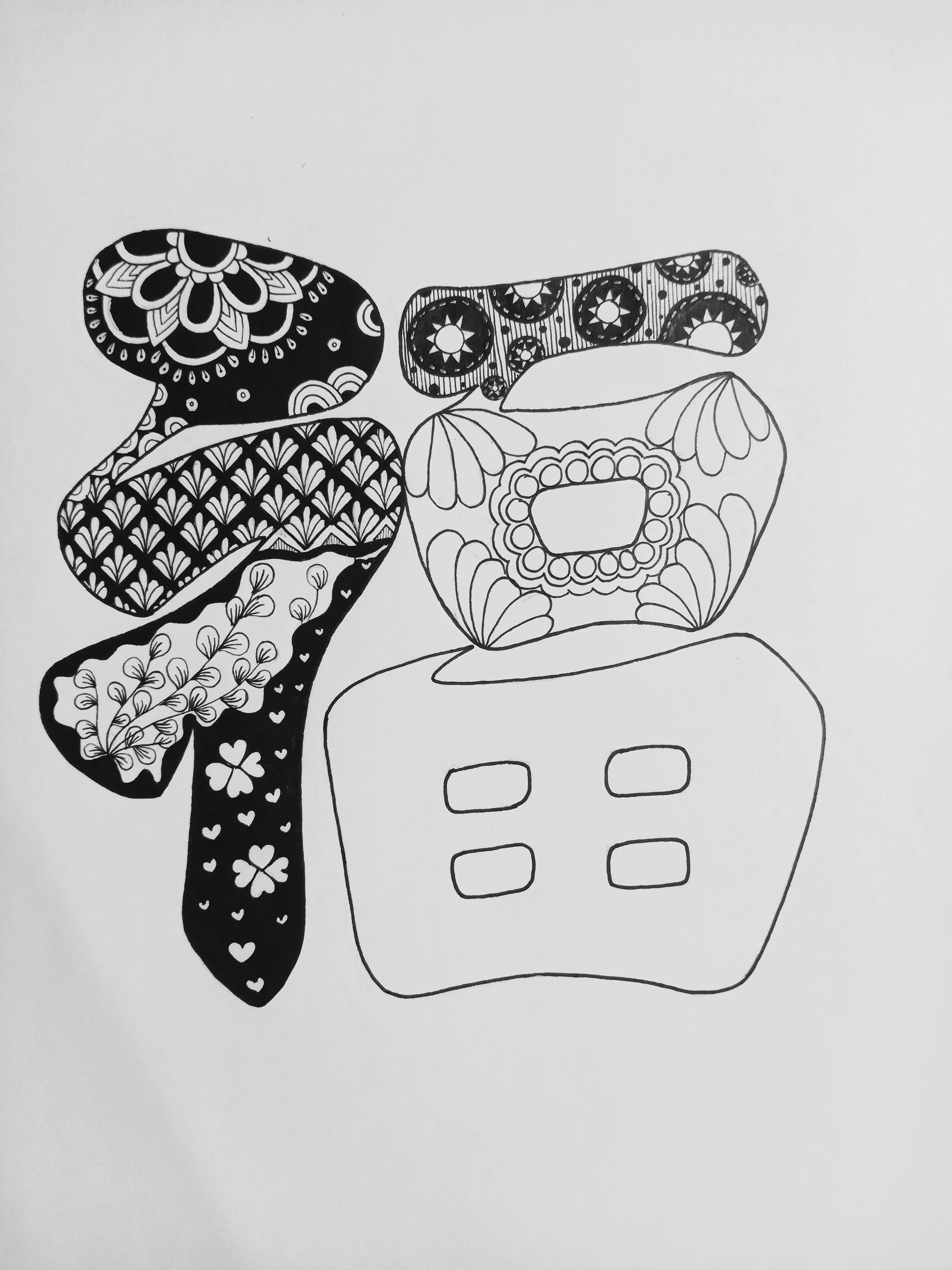 福字体绘画教程,汉字基本笔画创意绘画练习本