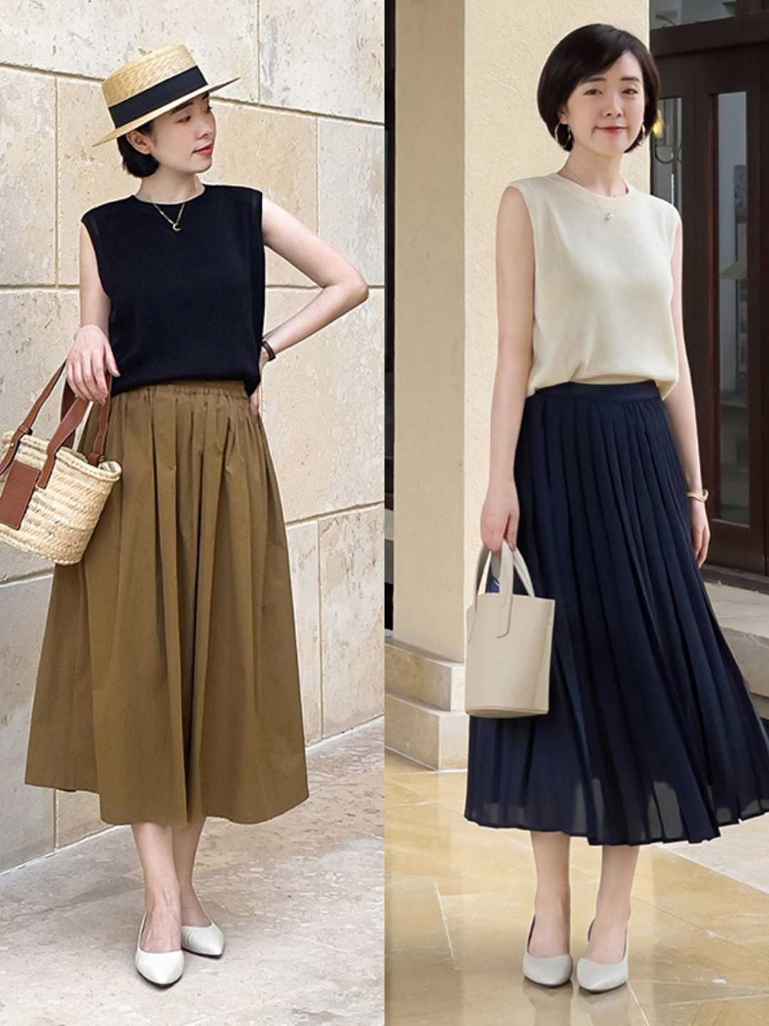 半身裙的四种时髦搭配技巧,毛呢背带半身裙是不是过时了