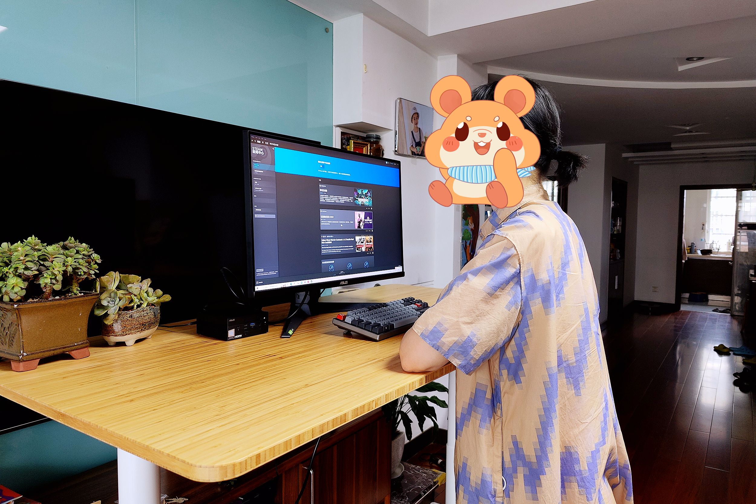 北狐m1升降桌主机,桌面增加台面