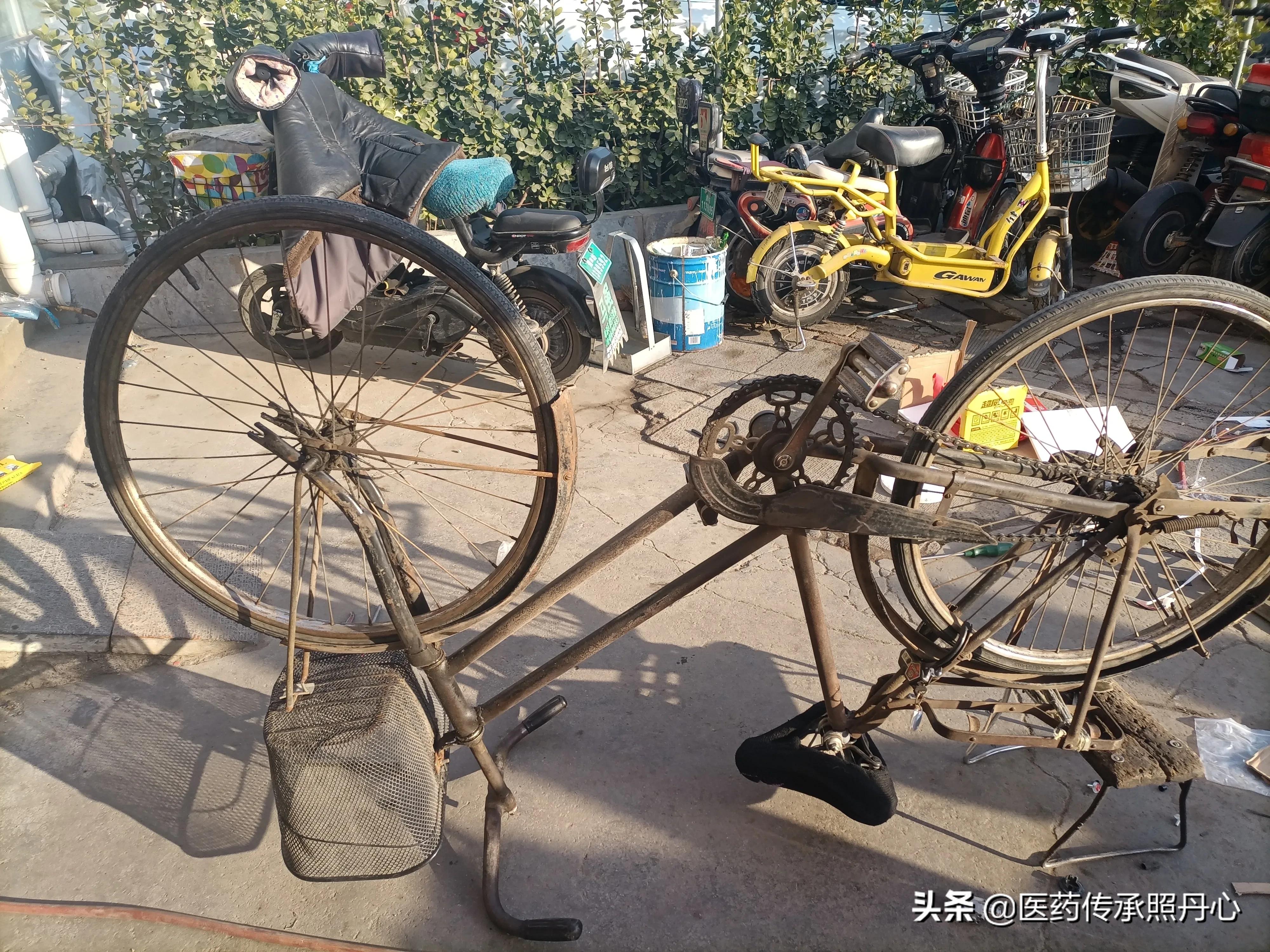 翻新大金鹿自行车全过程,青岛金鹿自行车