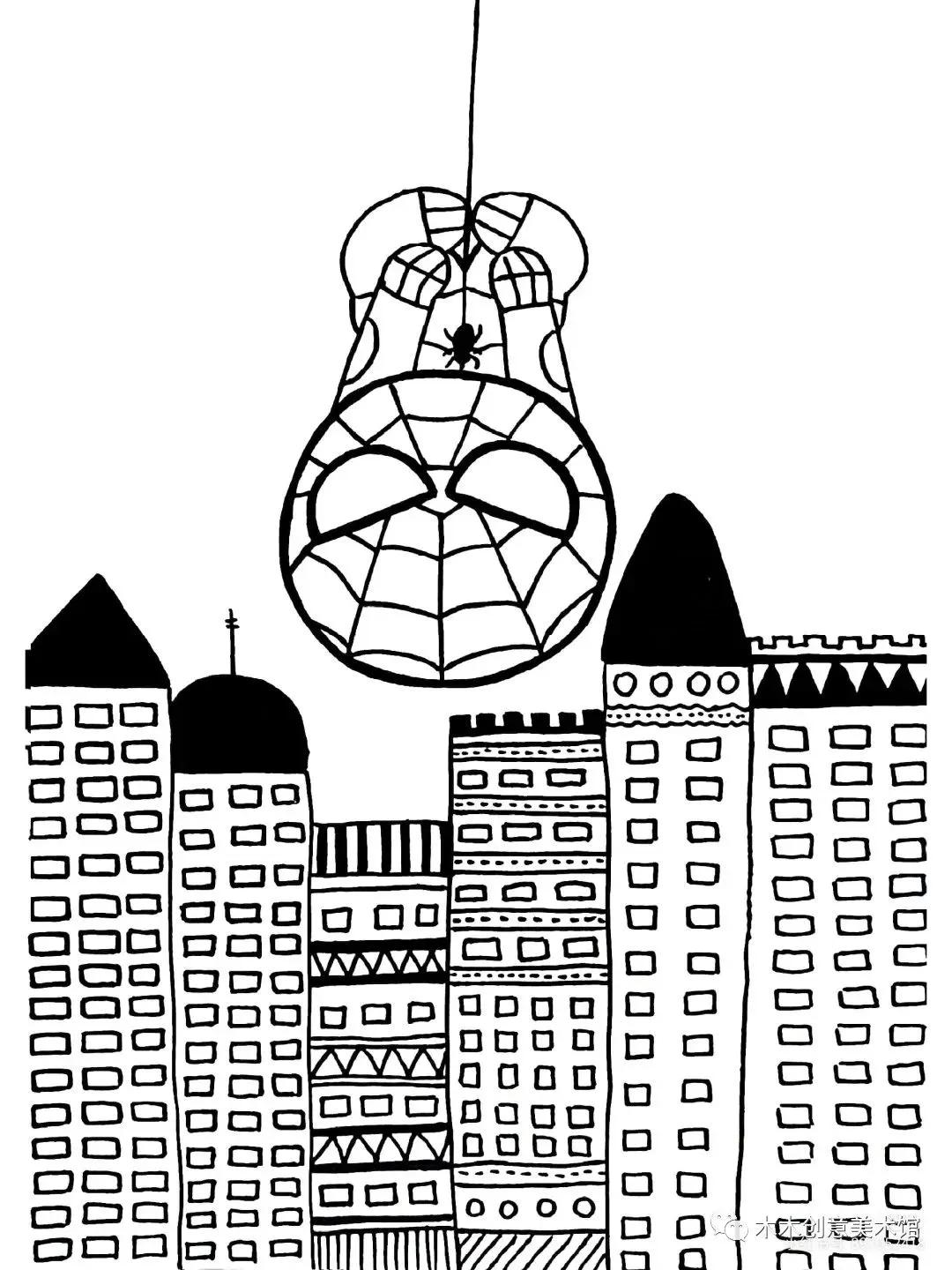 儿童创意绘画教程线条画,儿童创意美术绘画线条画