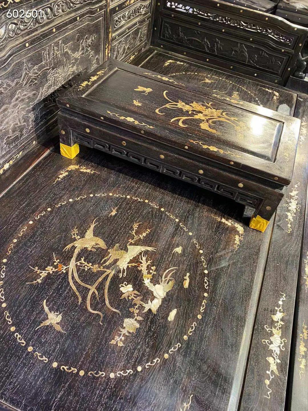 小叶紫檀罗汉床龙床,红木小叶紫檀罗汉床