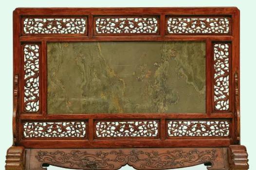 奢石绿屏风隔断,奢石小屏风