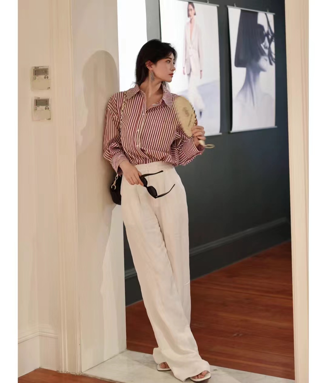 休闲梨形显瘦高腰牛仔阔腿裤,梨形高腰阔腿裤