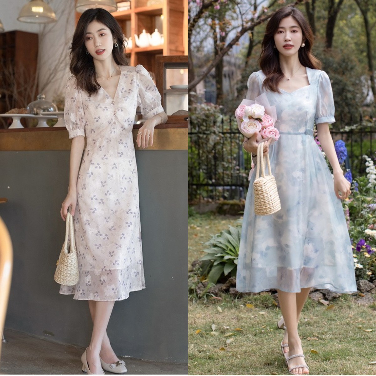 碎花裙夏天的最佳开启模式,碎花裙如何才能穿得清新脱俗