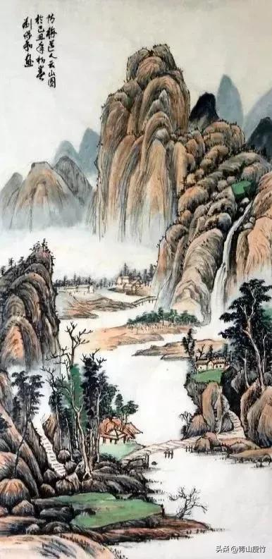 集名家精品山水画70幅欣赏,陈学良山水画精品欣赏40幅