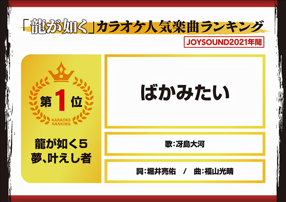 如龙像笨蛋一样日语,如龙bgm音乐排行