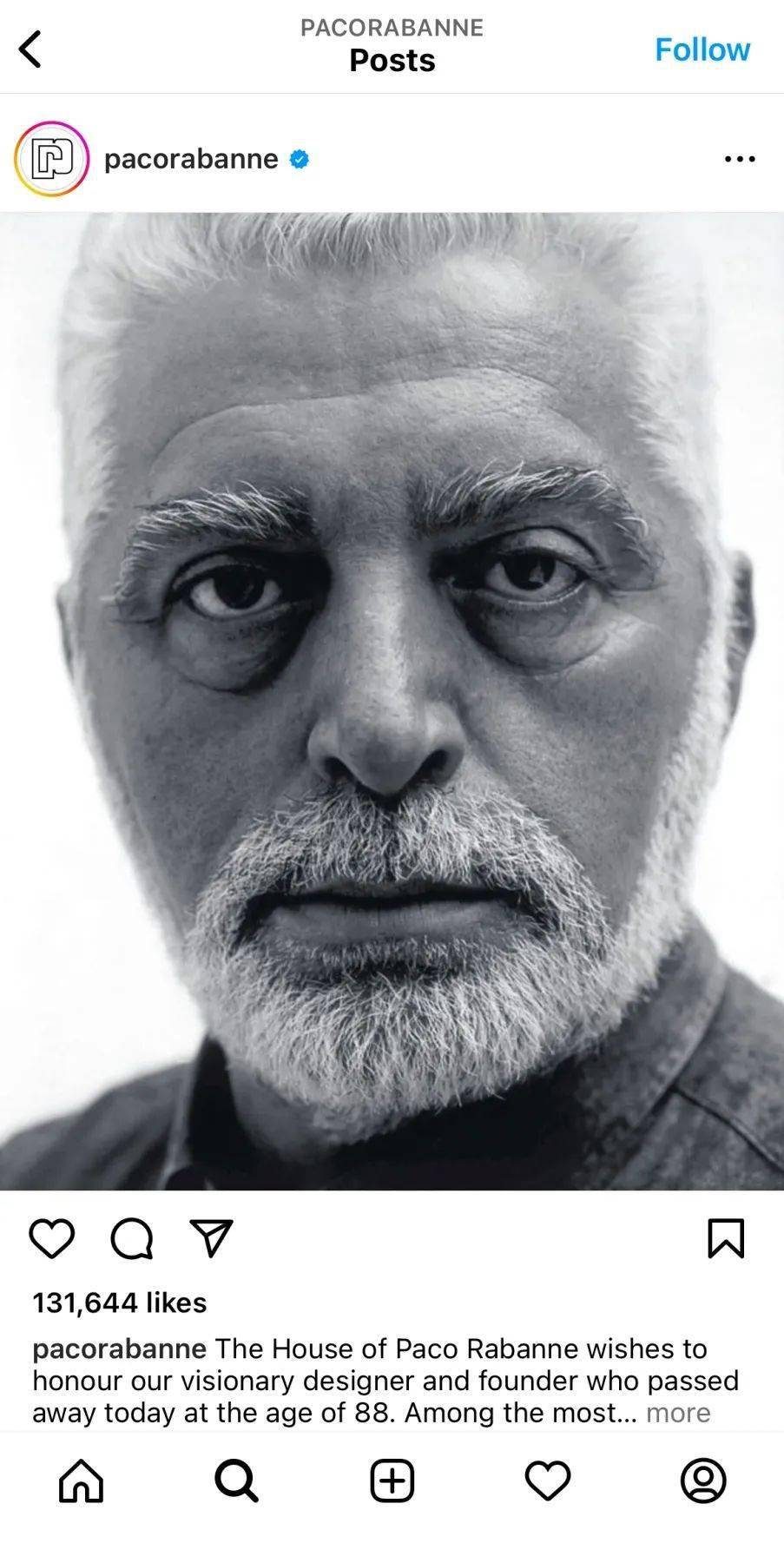 缅怀PacoRabanne，一位真正的未来主义“时尚炼金术师”