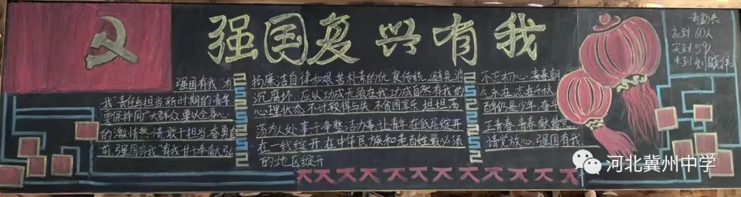 喜迎二十大强国复兴有我板报,强国复兴有我争做时代新青年板报