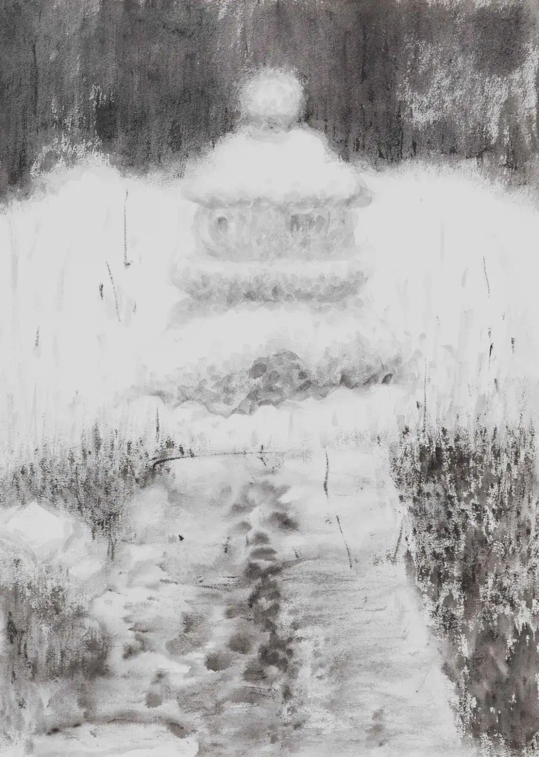 严谨细致的书法,水墨气韵生动的线描