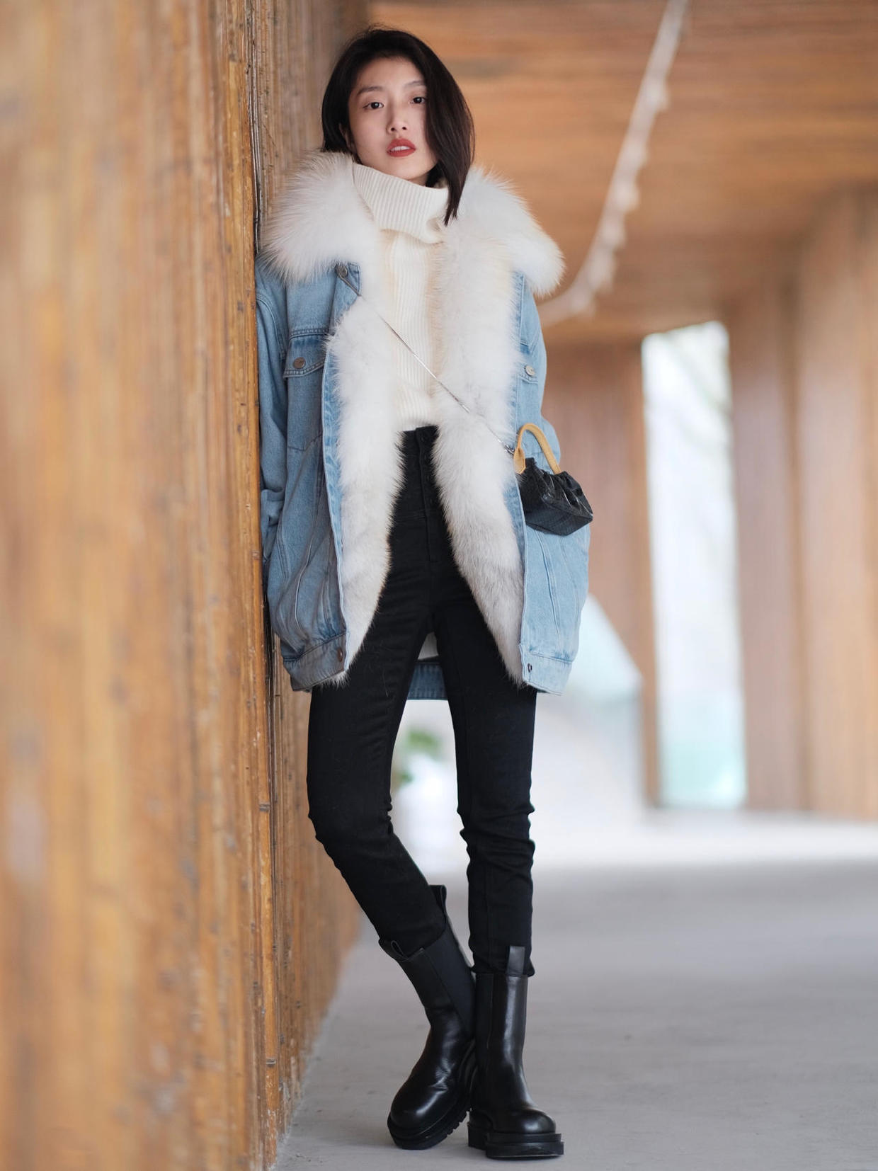 牛仔外套搭出高级感,贵气牛仔外套