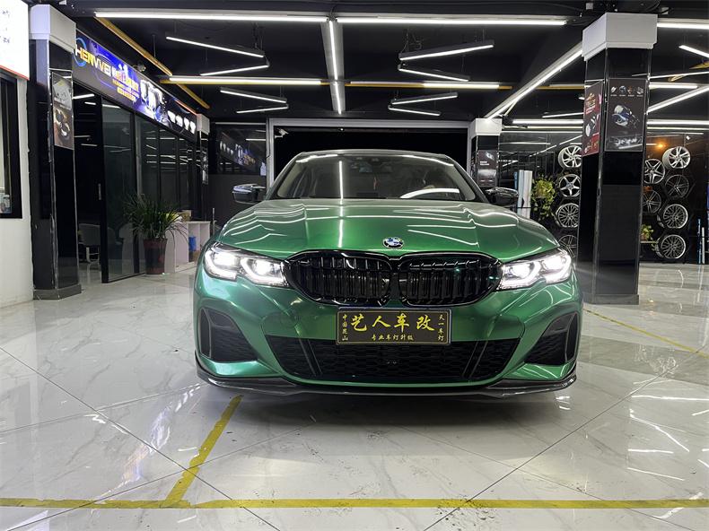 全新宝马三系夜晚大灯效果,昆山宝马3系改大灯方案