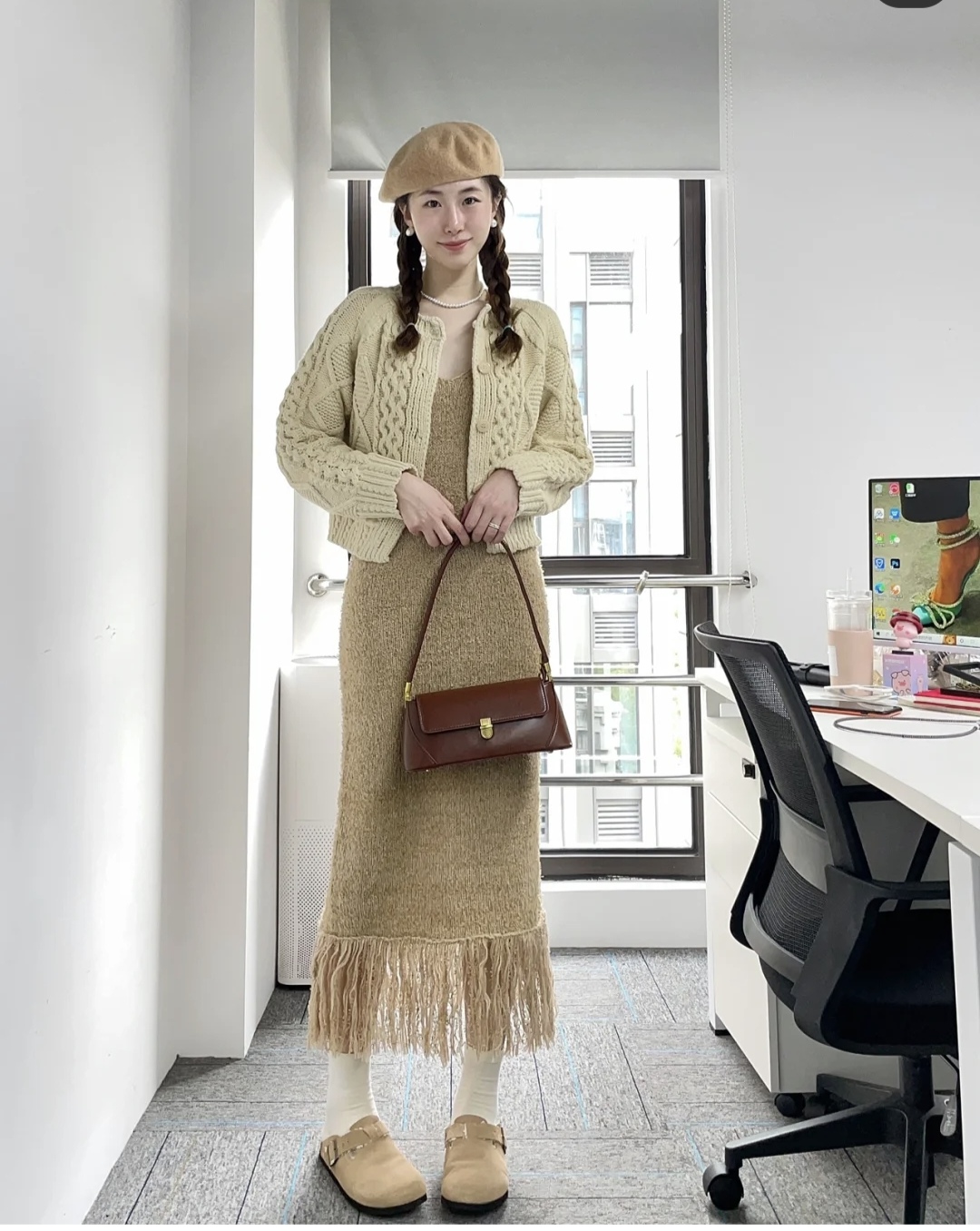 毛衣半身裙穿搭冬季图片,毛衣半身裙穿搭秋冬中长款维语版
