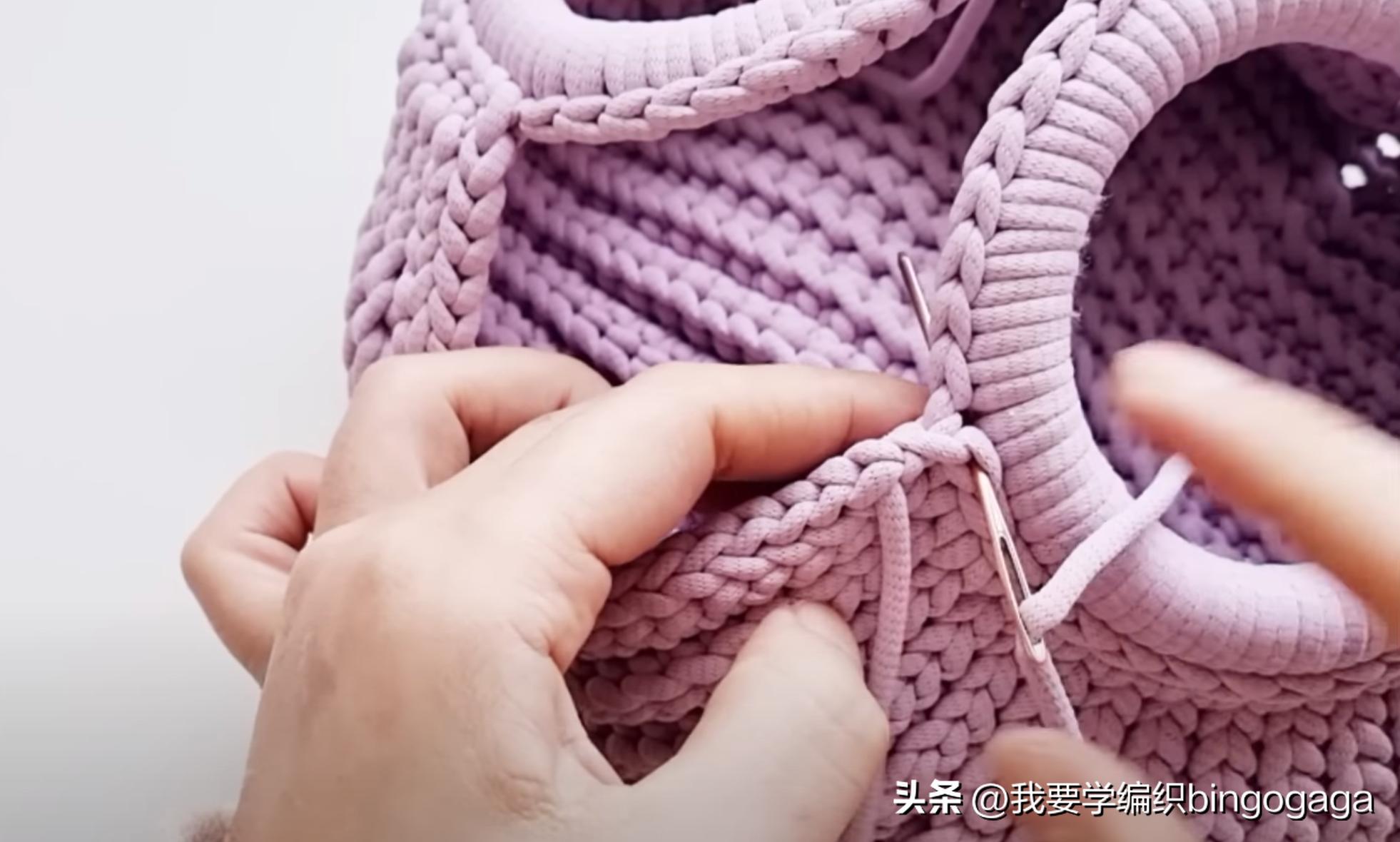 听说你想学习这款包包的钩法，罗纹环柄包教程，外表简约有型有款