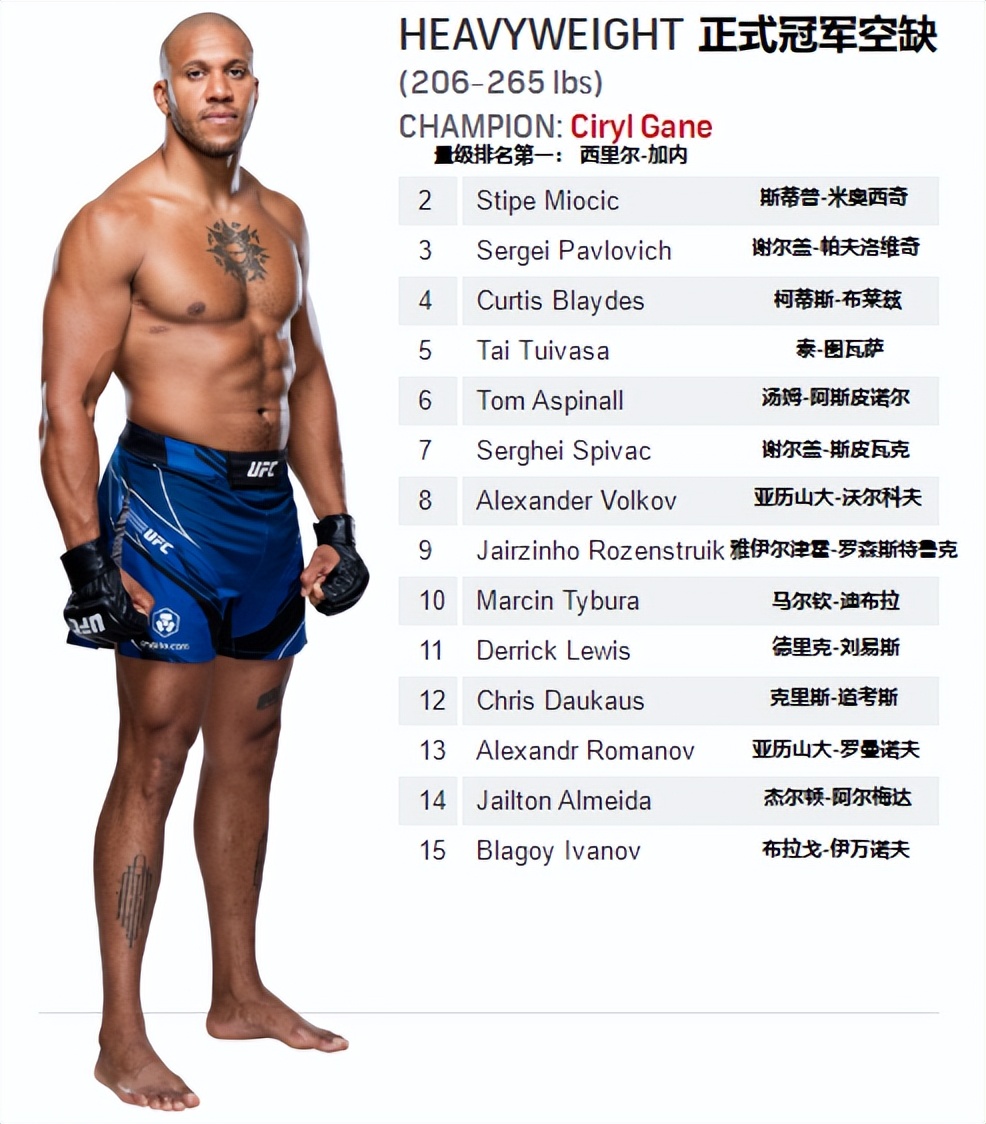ufc各量级最新排名完整版,ufc各量级最新排名2023