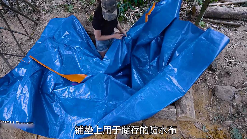 野外生存原始森林21天,荒野庇护所搭建狩猎小屋