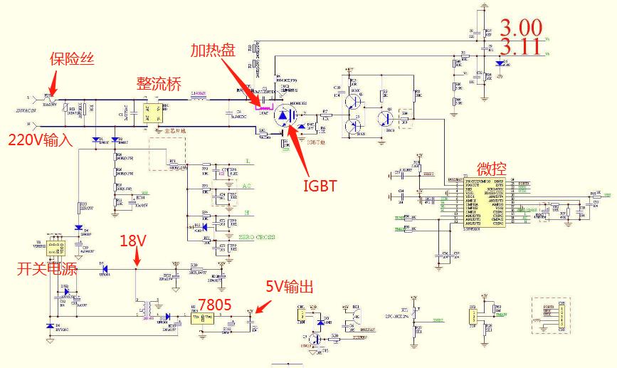 美的c21-sk2103电磁炉故障与维修,美的c21wt2103电磁炉定时故障