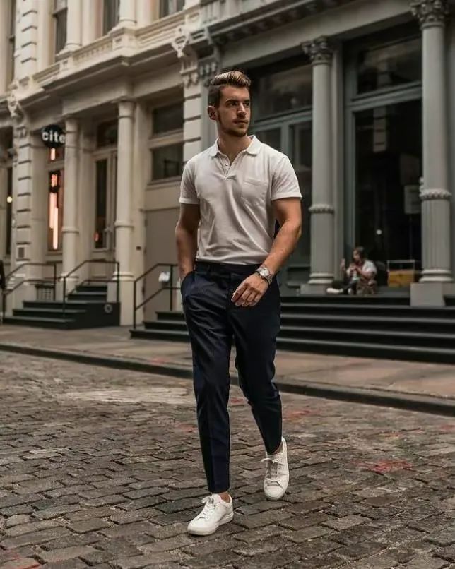夏季男士polo衫短袖怎么搭配,夏季男士短袖polo衫搭配整套